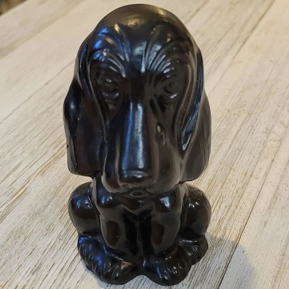 Tamarack Basset Hound Dog Handcrafted Coal Figurine Vintage